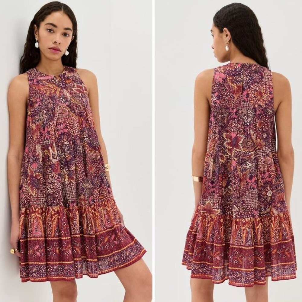 ULLA JOHNSON Darling Print Tiered Flowy Dress Sz 6 NWT $420!! - Picture 1 of 7